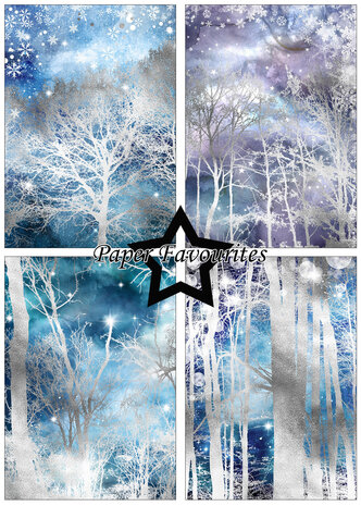 Paper Favourites Silver Trees A5 Paper Pack (PFA111) (OUTLET)