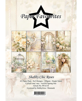 Paper Favourites Shabby Chic Roses A5 Paper Pack (PFA118) (OUTLET)