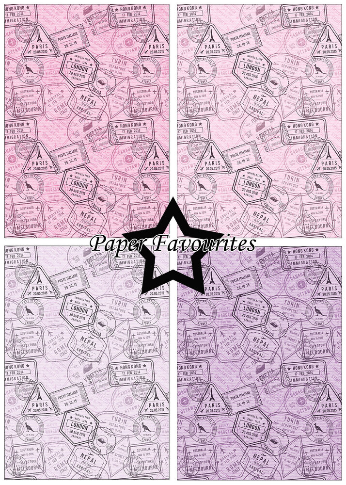 Paper Favourites Postage Stamp 1 A5 Paper Pack (PFA123) (OUTLET)