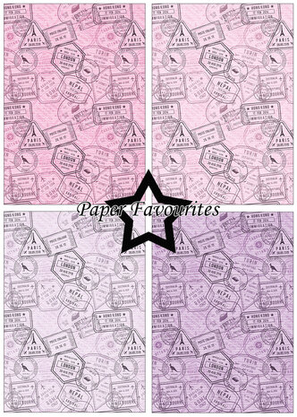 Paper Favourites Postage Stamp 1 A5 Paper Pack (PFA123) (OUTLET)