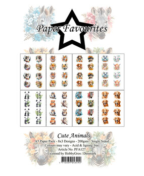 Paper Favourites Cute Animals A5 Paper Pack (PFA127) (OUTLET)