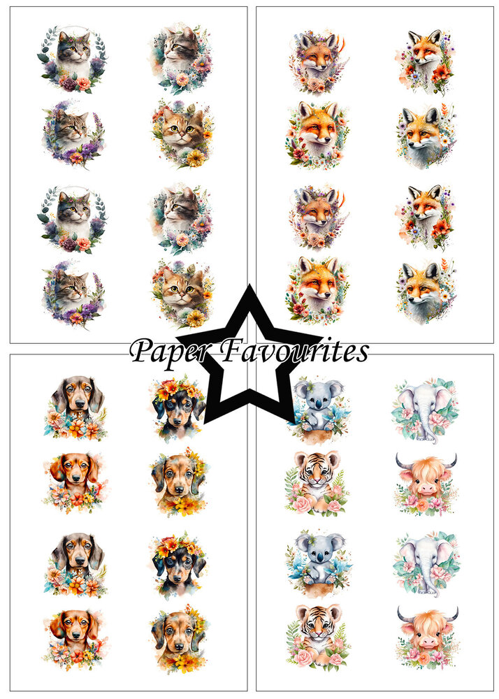 Paper Favourites Cute Animals A5 Paper Pack (PFA127) (OUTLET)