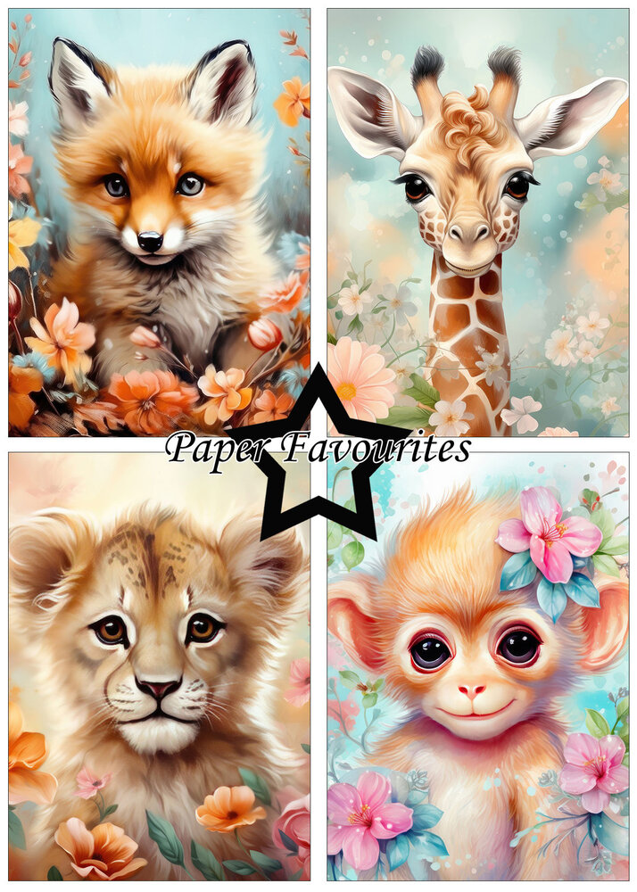 Paper Favourites Baby Animals A5 Paper Pack (PFA130) (OUTLET)