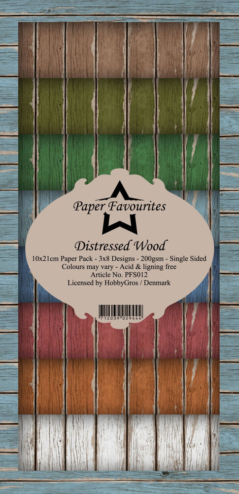 Paper Favourites Distressed Wood Slim Paper Pack (PFS012) (OUTLET)