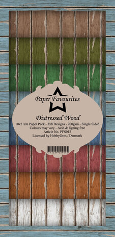 Paper Favourites Distressed Wood Slim Paper Pack (PFS012) (OUTLET)