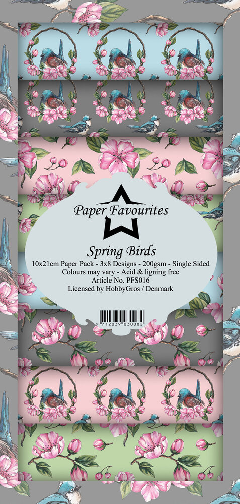 Paper Favourites Spring Birds Slim Paper Pack (PFS016) (OUTLET)