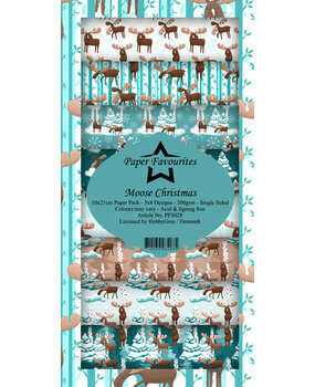 Paper Favourites Moose Christmas Slim Paper Pack (PFS028) (OUTLET)