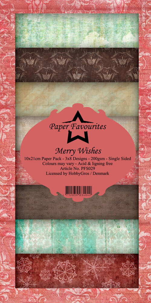 Paper Favourites Merry Wishes Slim Paper Pack (PFS029) (OUTLET)