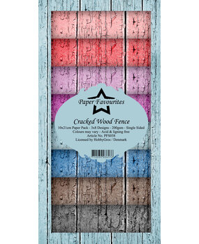 Paper Favourites Cracked Wood Fence Slim Paper Pack (PFS038) (OUTLET)