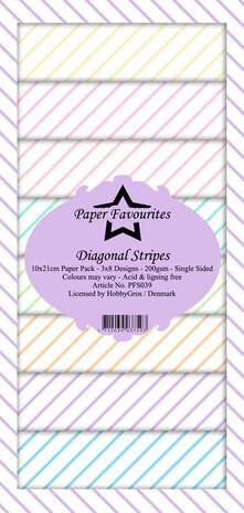 Paper Favourites Diagonal Stripes Slim Paper Pack (PFS039) (OUTLET)