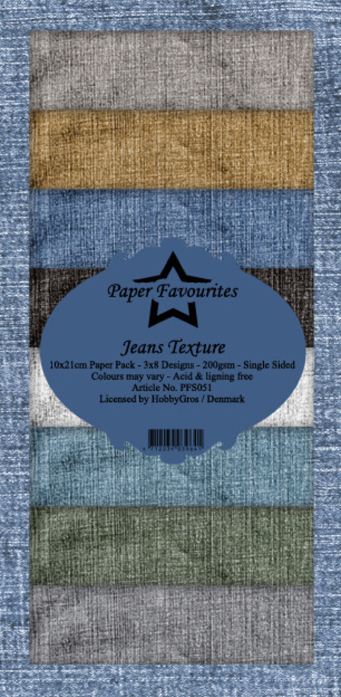 Paper Favourites Jeans Texture Slim Paper Pack (PFS051) (OUTLET)