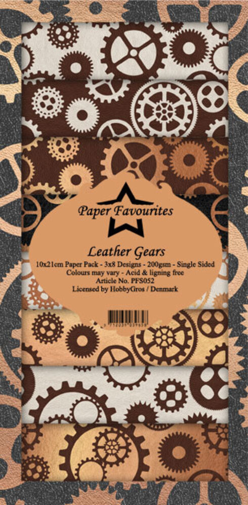 Paper Favourites Leather Gears Slim Paper Pack (PFS052) (OUTLET)