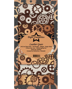 Paper Favourites Leather Gears Slim Paper Pack (PFS052) (OUTLET)