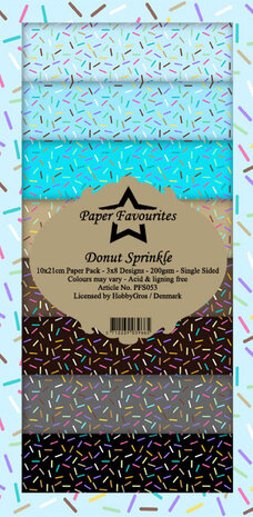 Paper Favourites Donut Sprinkle Slim Paper Pack (PFS053) (OUTLET)
