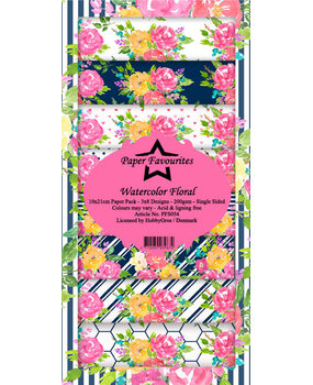 Paper Favourites Watercolor Floral Slim Paper Pack (PFS054) (OUTLET)