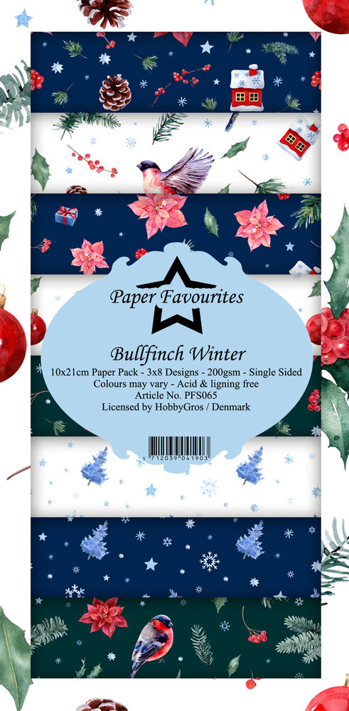 Paper Favourites Bullfinch Winter Slim Paper Pack (PFS065) (OUTLET)