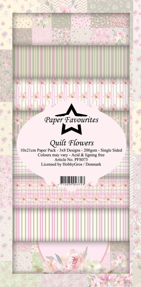 Paper Favourites Quilt Flowers Slim Paper Pack (PFS073) (OUTLET)