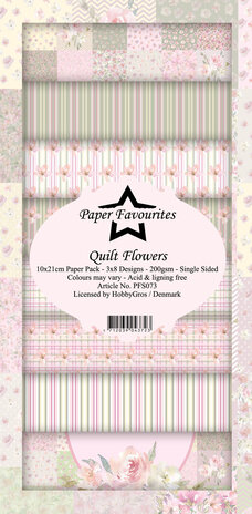 Paper Favourites Quilt Flowers Slim Paper Pack (PFS073) (OUTLET)