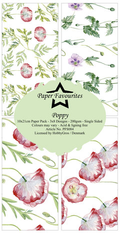 Paper Favourites Poppy Slim Paper Pack (PFS084) (OUTLET)