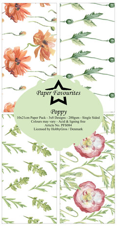 Paper Favourites Poppy Slim Paper Pack (PFS084) (OUTLET)