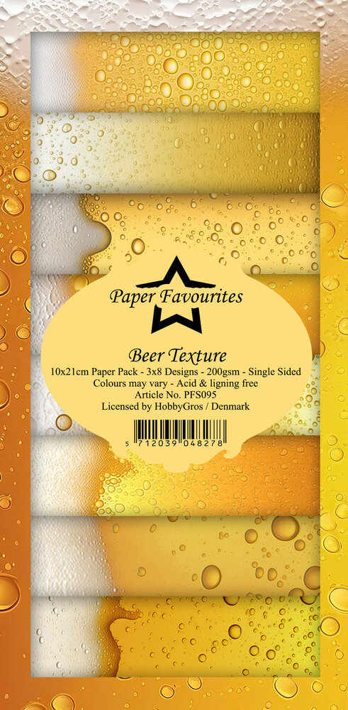 Paper Favourites Beer Texture Slim Paper Pack (PFS095) (OUTLET)