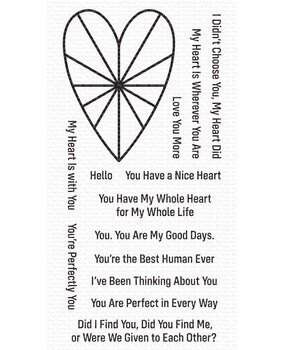 My Favorite Things Heart Burst Hellos Clear Stamps (CS-562) (OUTLET)