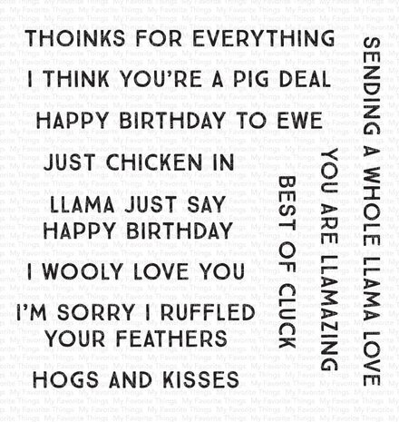 My Favorite Things Punny Farm Clear Stamps (CS-694) (OUTLET) My Favorite Things Punny Farm Clear Stamps (CS-694) (OUTLET)