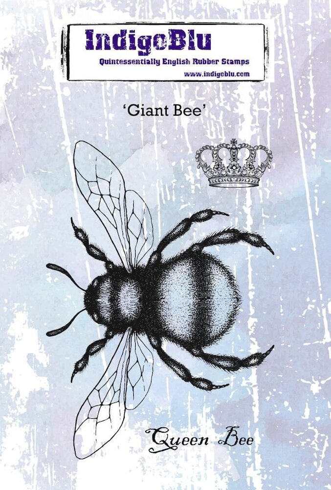 IndigoBlu Giant Bee A6 Rubber Stamp (IND0528) (OUTLET)