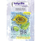 IndigoBlu Sunflower Bloom A6 Rubber Stamps (IND0866) (OUTLET)