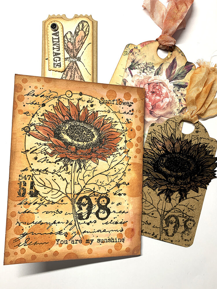 IndigoBlu Sunflower Bloom A6 Rubber Stamps (IND0866) (OUTLET)