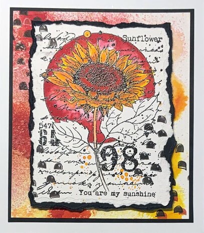IndigoBlu Sunflower Bloom A6 Rubber Stamps (IND0866) (OUTLET)