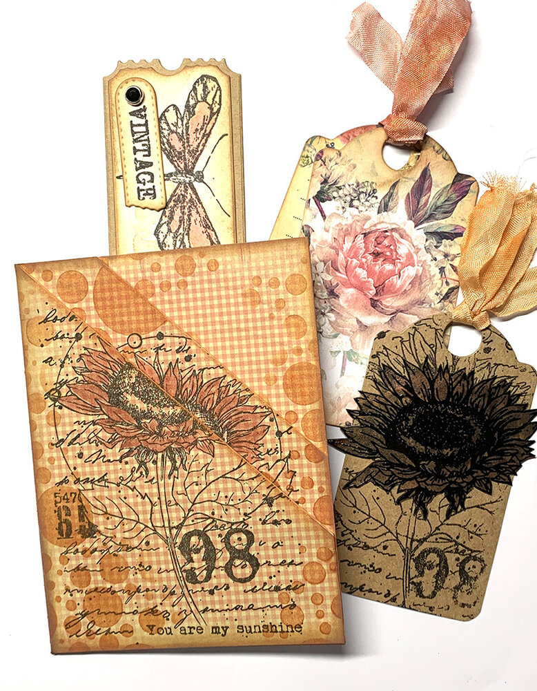 IndigoBlu Sunflower Bloom A6 Rubber Stamps (IND0866) (OUTLET)