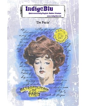 IndigoBlu De Paris A6 Red Rubber Stamp (IND1126) (OUTLET)