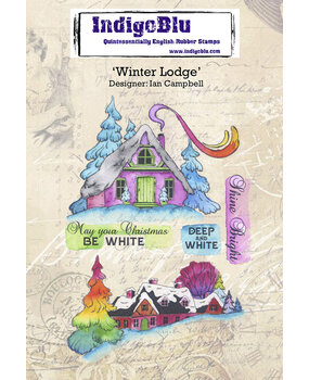 IndigoBlu Winter Lodge A6 Rubber Stamp (IND1152) (OUTLET)