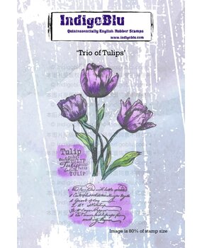 IndigoBlu Trio of Tulips A6 Rubber Stamps (IND1272) (OUTLET)