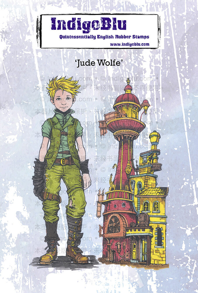 IndigoBlu Jude Wolfe A6 Rubber Stamps (IND1284) (OUTLET)