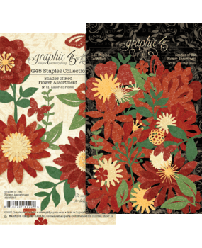 Graphic 45 Flower Assortment Shades of Red (4502342) (OUTLET)