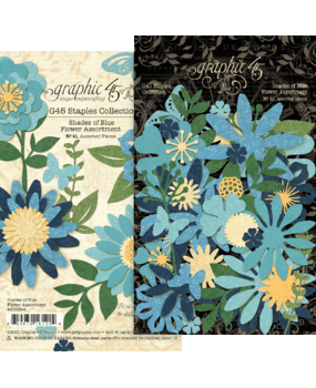 Graphic 45 Flower Assortment Shades of Blue (4502344) (OUTLET)