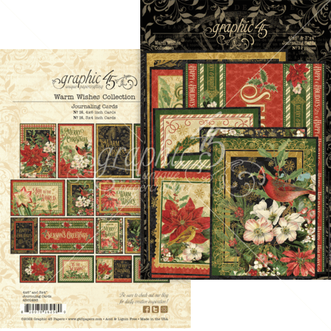 Graphic 45 Warm Wishes Journaling Cards (4502493) (OUTLET)