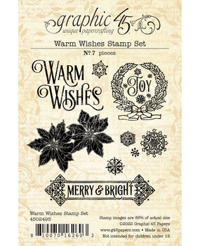 Graphic 45 Warm Wishes Clear Stamps (4502495) (OUTLET)