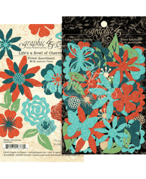 Graphic 45 Life's a Bowl of Cherries Flower Assortment (4502584) (OUTLET)