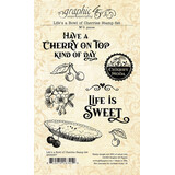Graphic 45 Life's a Bowl of Cherries Clear Stamps (4502587) (OUTLET)