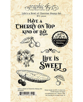 Graphic 45 Life's a Bowl of Cherries Clear Stamps (4502587) (OUTLET)