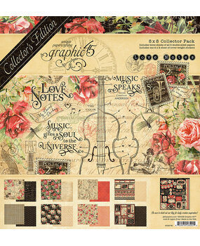 Graphic 45 Love Notes 8x8 Inch Collector's Edition Pack with Stickers (4502781) (OUTLET) Graphic 45 Love Notes 8x8 Inch Collector's Edition Pack with Stickers (4502781) (OUTLET)