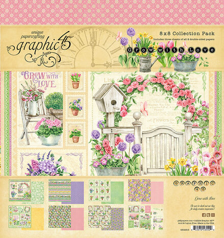 Graphic 45 Grow with Love 8x8 Inch Collection Pack (4502815) (OUTLET)