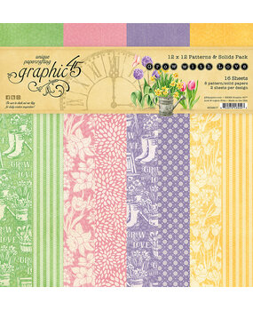 Graphic 45 Grow with Love 12x12 Inch Patterns & Solids Pack (4502817) (OUTLET)