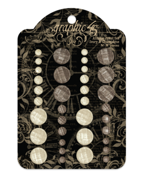 Graphic 45 Antique Jewel Set Ivory & Champagne (4502825) (OUTLET)