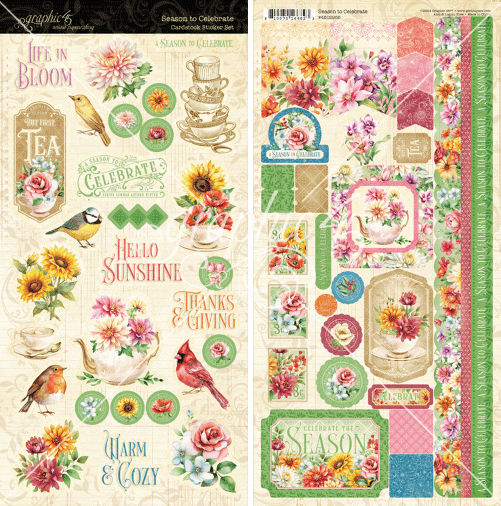Graphic 45 Season to Celebrate Sticker Set (4502955) (OUTLET) Graphic 45 Season to Celebrate Sticker Set (4502955) (OUTLET)