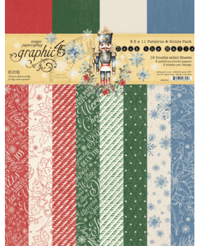 Graphic 45 Deck the Halls 8.5x11 Inch Patterns & Solids Pack (4503094) (OUTLET)