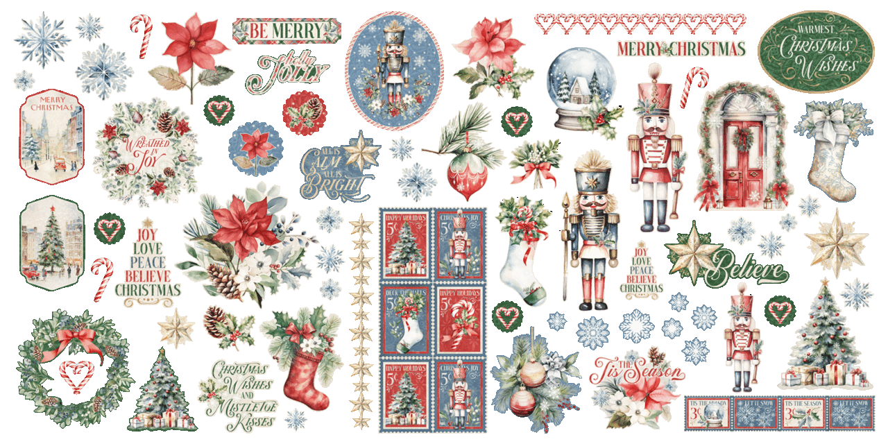 Graphic 45 Deck the Halls Ephemera Set (4503096) (OUTLET)